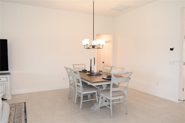 6301 Danielson Loop, The Villages, FL 32163 - dining area featuring a chandelier and light tile patterned floors