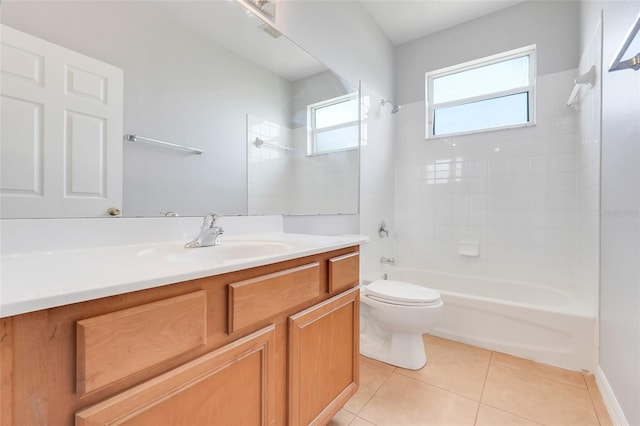2745 Shearwater St, Clermont, FL 34711 - full bath featuring vanity, bathing tub / shower combination, and tile patterned flooring