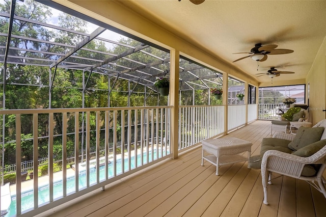 5144 Rishley Run Way, Mount Dora, FL 32757 - sunroom with a ceiling fan