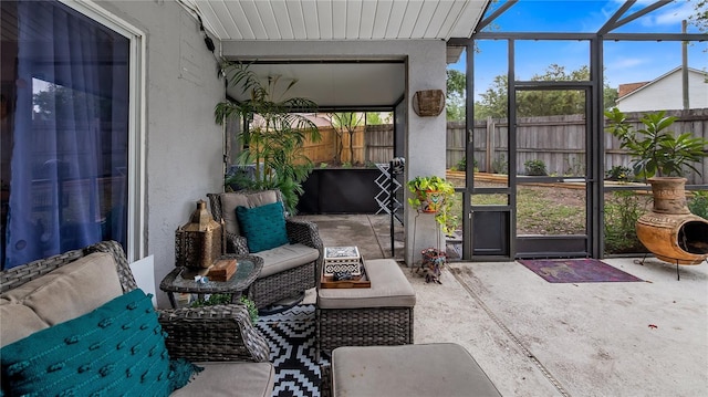 1130 Woodsong Way, Clermont, FL 34714 - sunroom / solarium featuring an outdoor living space