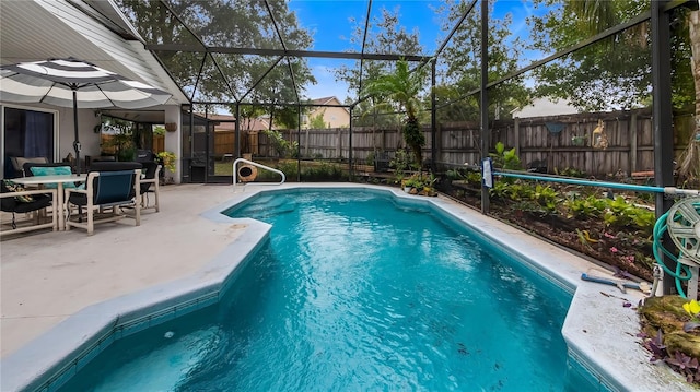 1130 Woodsong Way, Clermont, FL 34714 - view of pool with a fenced backyard, a patio area, and a lanai