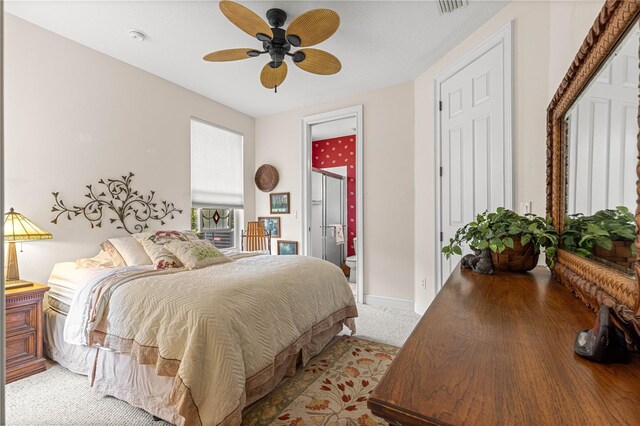 39145 Treeline Dr, Lady Lake, FL 32159 - bedroom featuring carpet, ceiling fan, and baseboards