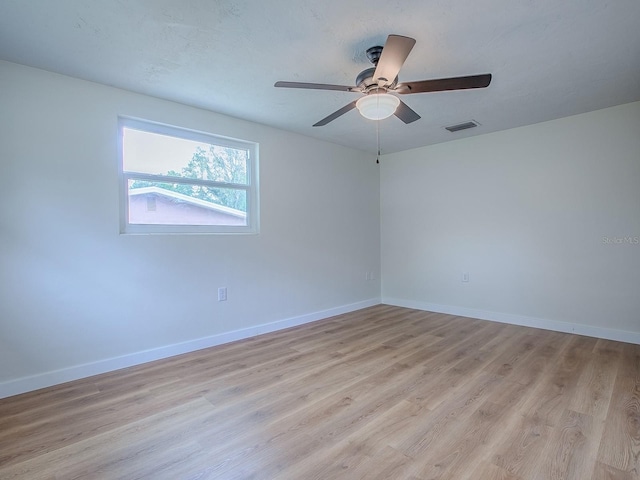 59 S Columbus St, Beverly Hills, FL 34465 - unfurnished room featuring light wood-type flooring, ceiling fan, and baseboards