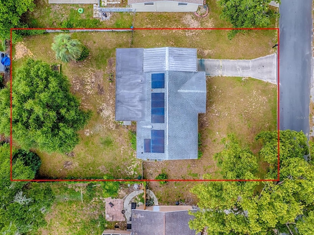 59 S Columbus St, Beverly Hills, FL 34465 - aerial view of property and surrounding area featuring property boundaries highlighted