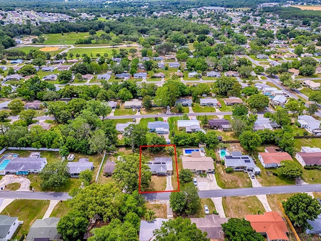 59 S Columbus St, Beverly Hills, FL 34465 - aerial perspective of suburban area with property parcel outlined
