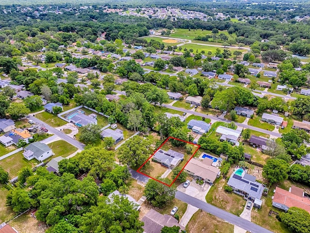 59 S Columbus St, Beverly Hills, FL 34465 - aerial perspective of suburban area featuring property parcel outlined
