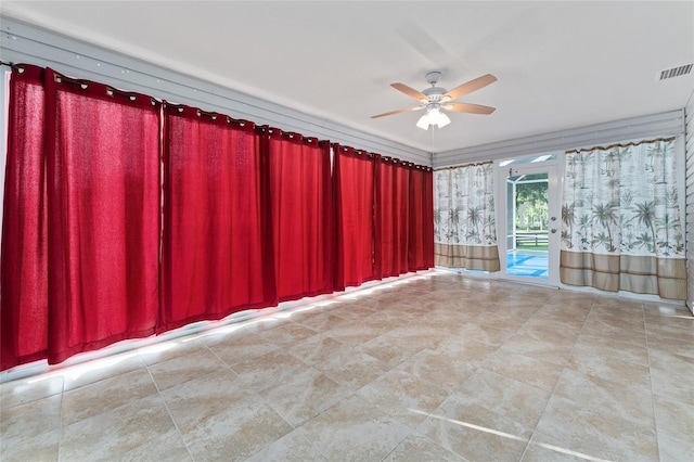 2557 Privada Dr, The Villages, FL 32162 - empty room with ceiling fan and tile patterned flooring