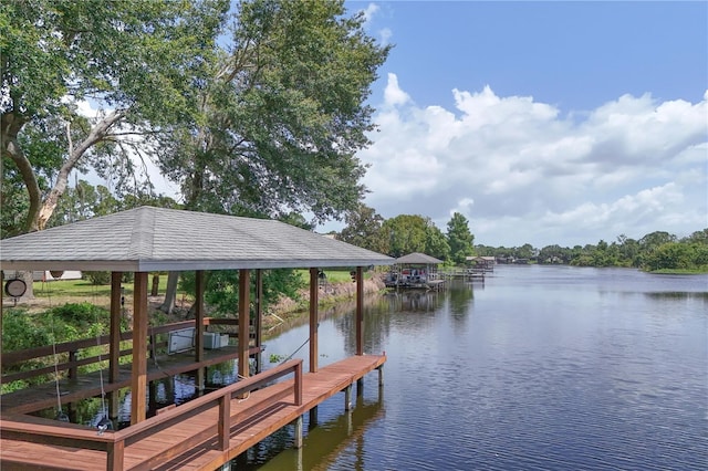 29152 David Ct, Tavares, FL 32778 - dock area with a water view and boat lift