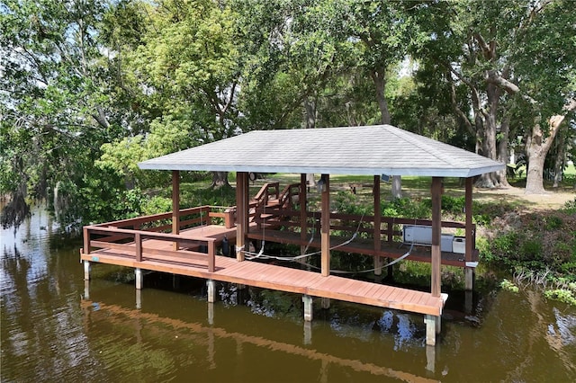 29152 David Ct, Tavares, FL 32778 - dock area featuring a water view and view of scattered trees