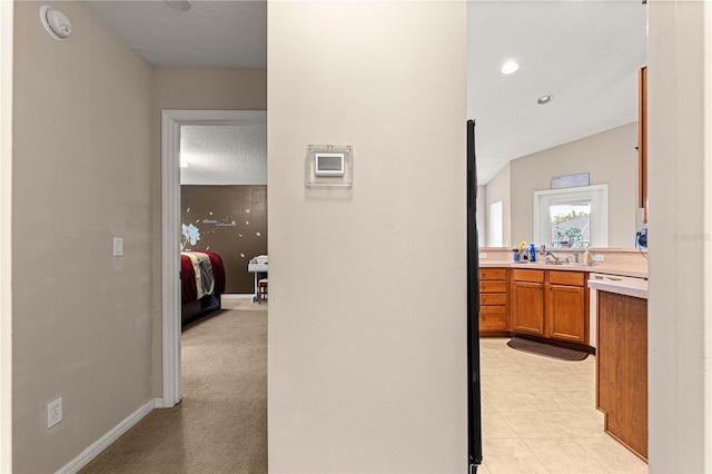 70 Locust Pass Run, Ocala, FL 34472 - hall with a sink and a textured ceiling
