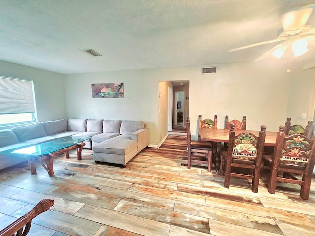 2433 Adams Ave, Deltona, FL 32738 - living room featuring hardwood / wood-style floors and ceiling fan