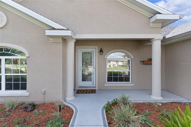 17355 SE 110th Ter, Summerfield, FL 34491 - entrance to property featuring stucco siding and a porch