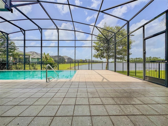 3021 King Palm Dr, New Smyrna Beach, FL 32168 - view of swimming pool with a lanai and a patio area