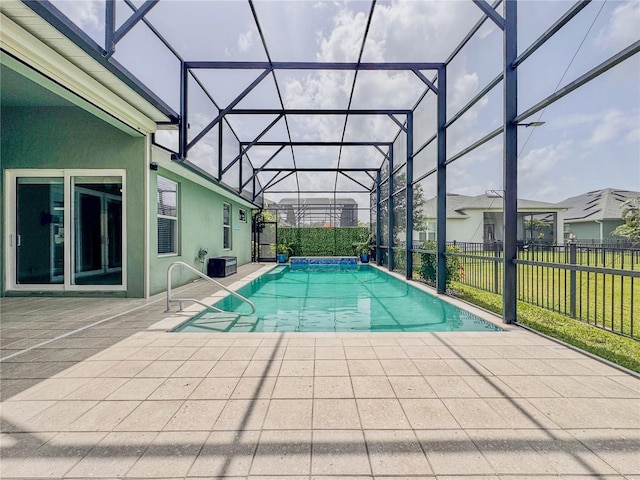 3021 King Palm Dr, New Smyrna Beach, FL 32168 - view of pool featuring a patio area and glass enclosure