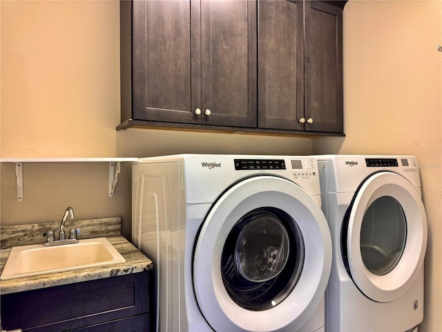 3021 King Palm Dr, New Smyrna Beach, FL 32168 - laundry room with cabinet space and independent washer and dryer