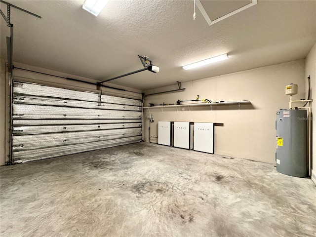 3021 King Palm Dr, New Smyrna Beach, FL 32168 - garage featuring water heater and a garage door opener