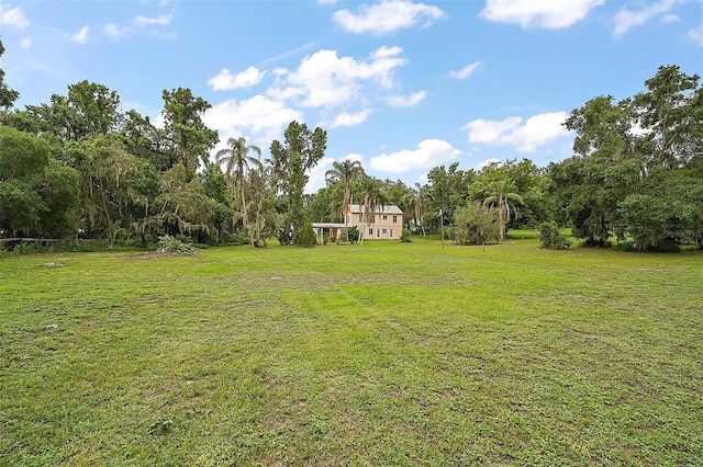 27113 Robertson Rd, Yalaha, FL 34797 - view of green lawn featuring a wooded view