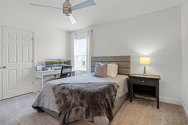 391 Cheeota Ct, Minneola, FL 34715 - bedroom featuring carpet and a ceiling fan