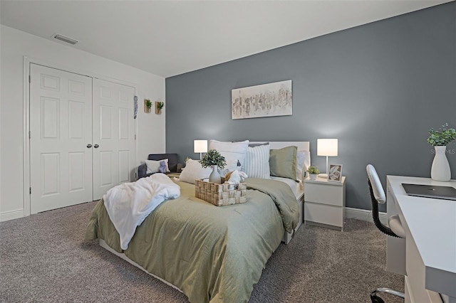 391 Cheeota Ct, Minneola, FL 34715 - bedroom with carpet flooring, a closet, and a desk