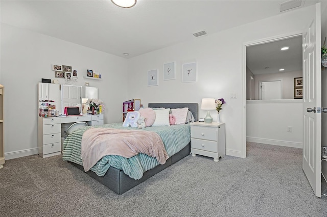 391 Cheeota Ct, Minneola, FL 34715 - bedroom with light carpet and recessed lighting