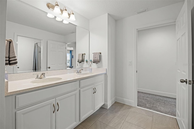 391 Cheeota Ct, Minneola, FL 34715 - full bath featuring double vanity and a shower with curtain