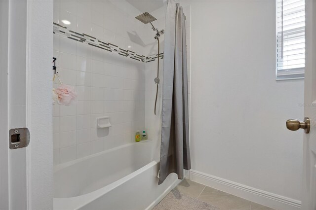391 Cheeota Ct, Minneola, FL 34715 - bathroom with shower / bath combo and tile patterned flooring