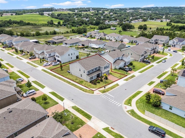 391 Cheeota Ct, Minneola, FL 34715 - aerial view of residential area featuring property parcel outlined