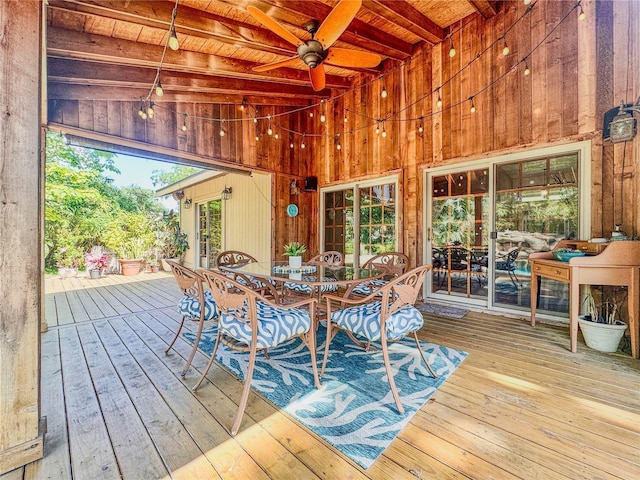 3664 SE 45th Pl, Ocala, FL 34480 - unfurnished sunroom with beamed ceiling