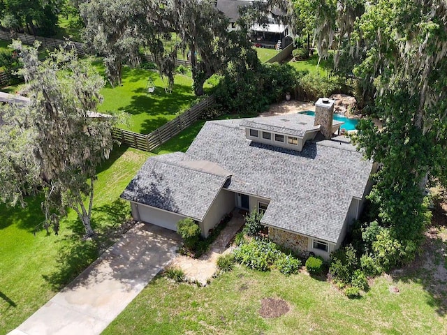 3664 SE 45th Pl, Ocala, FL 34480 - aerial view of property and surrounding area featuring a tree filled landscape