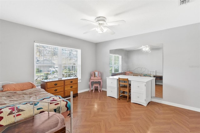 2336 Martins Run, Tavares, FL 32778 - bedroom featuring an office area and a ceiling fan