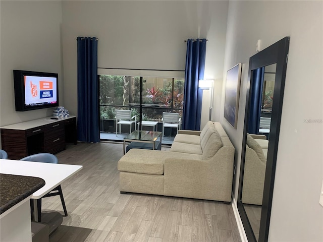 14501 Grove Resort Ave Unit 3406, Winter Garden, FL 34787 - living room with a high ceiling and light wood-type flooring