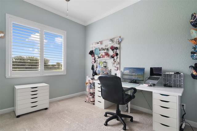 1426 Lakemist Ln, Clermont, FL 34711 - office space featuring ornamental molding and light carpet