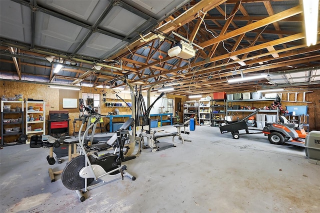 672 E Belt Ave, Bushnell, FL 33513 - garage with a workshop area