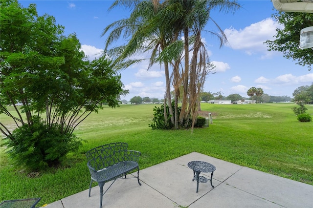 1815 Kaufman Cir, Lady Lake, FL 32159 - view of grassy yard with a patio and view of golf course