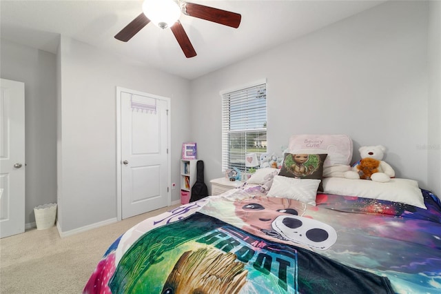 9785 Pepper Tree Trl, Wildwood, FL 34785 - bedroom featuring carpet and a ceiling fan