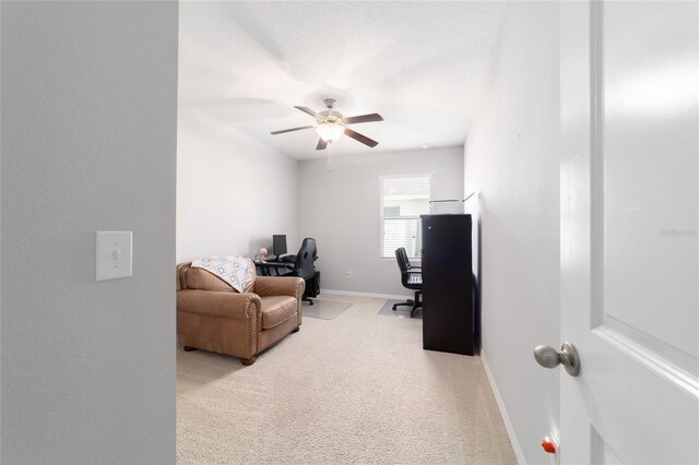 9785 Pepper Tree Trl, Wildwood, FL 34785 - office space featuring ceiling fan and light carpet