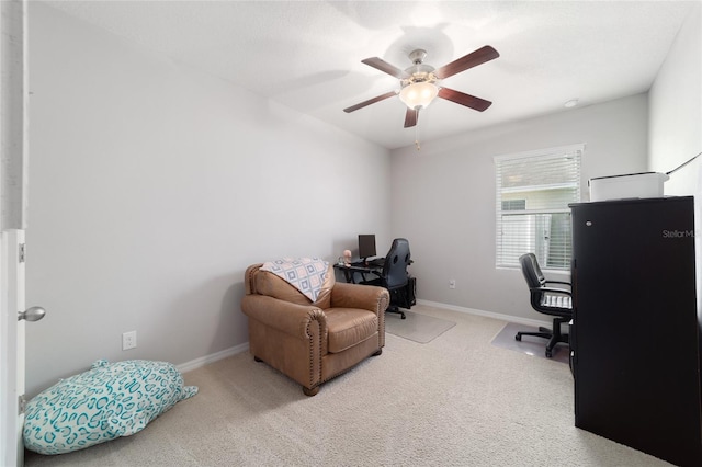 9785 Pepper Tree Trl, Wildwood, FL 34785 - home office featuring carpet floors and a ceiling fan