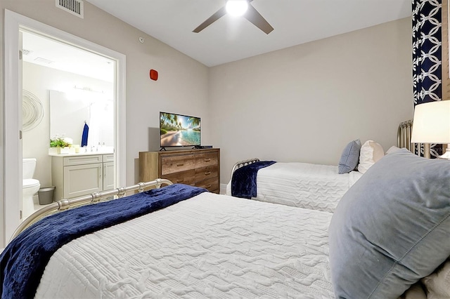 16300 County Road 455 Unit 202, Montverde, FL 34756 - bedroom with connected bathroom and ceiling fan
