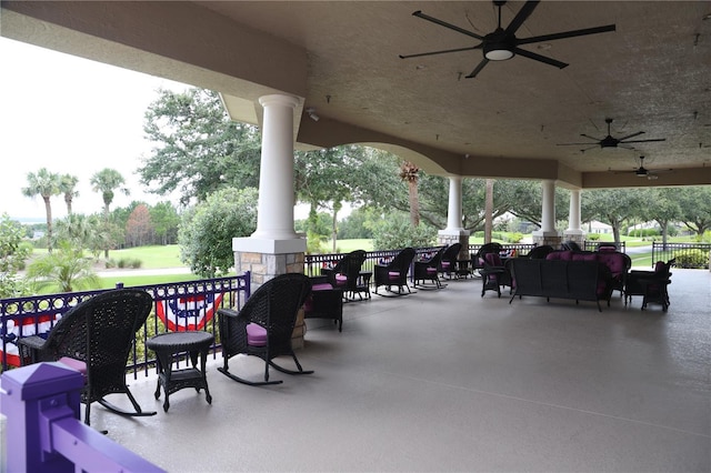 1355 Misty Glen Ln, Clermont, FL 34711 - view of patio / terrace with ceiling fan