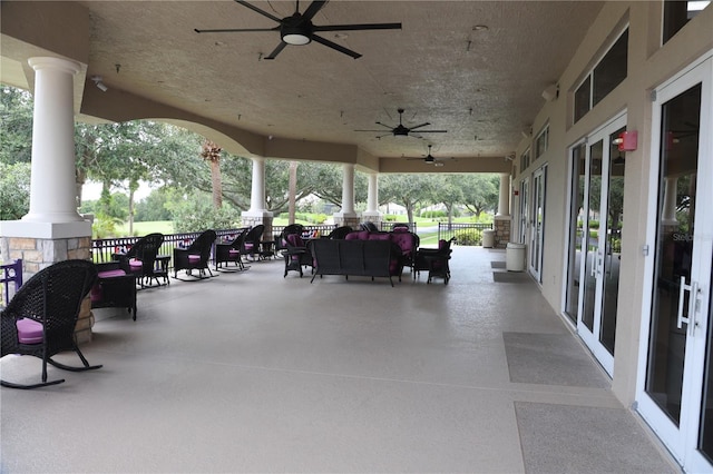 1355 Misty Glen Ln, Clermont, FL 34711 - view of patio / terrace featuring ceiling fan