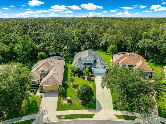 8045 Waterbury Way, Mount Dora, FL 32757 - aerial view of property and surrounding area featuring a forest