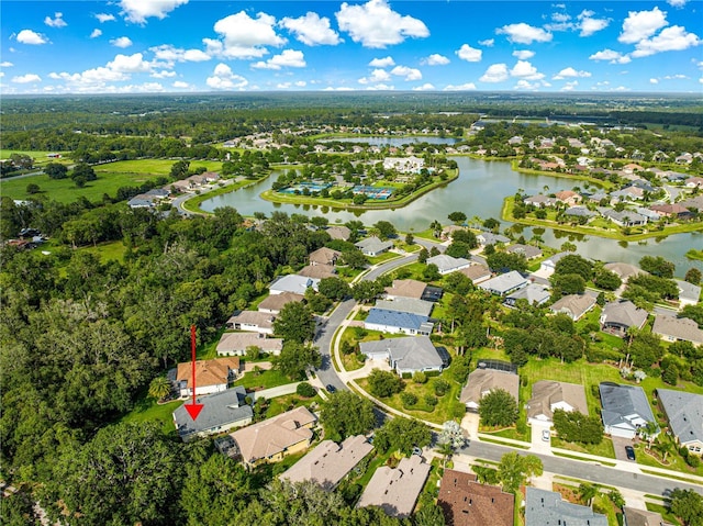 8045 Waterbury Way, Mount Dora, FL 32757 - aerial view of residential area featuring a large body of water