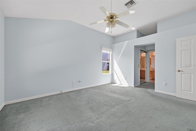206 Palermo Pl, Lady Lake, FL 32159 - empty room with carpet, lofted ceiling, and a ceiling fan