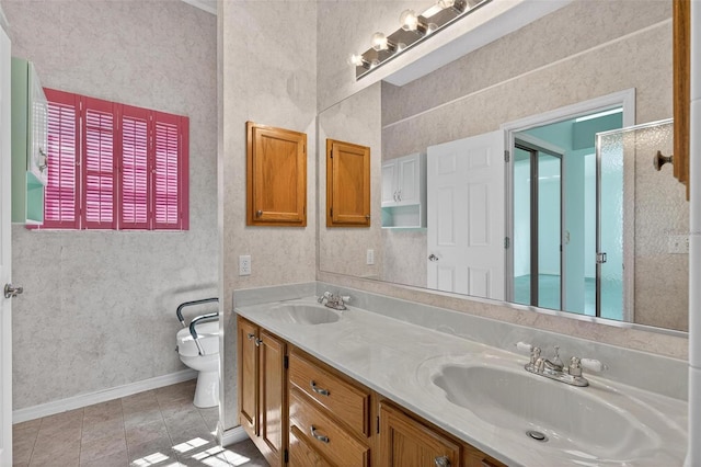 206 Palermo Pl, Lady Lake, FL 32159 - full bathroom featuring double vanity and tile patterned floors