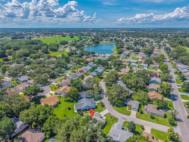 206 Palermo Pl, Lady Lake, FL 32159 - aerial view of residential area with a large body of water