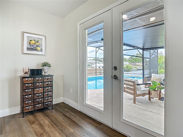 1611 Canal, Tavares, FL 32778 - doorway featuring dark wood-style floors and french doors