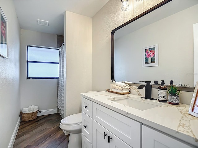 1611 Canal, Tavares, FL 32778 - full bath with vanity, wood finished floors, and a shower with shower curtain
