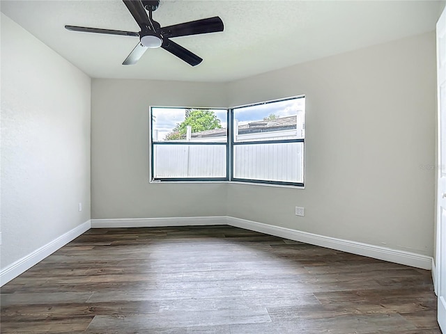 1611 Canal, Tavares, FL 32778 - empty room featuring wood finished floors and a ceiling fan