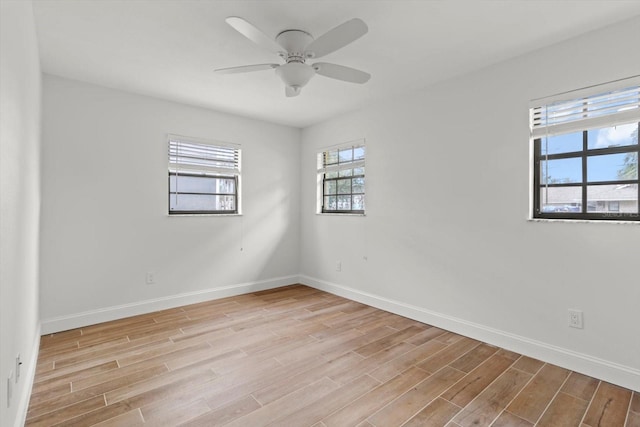 11770 W Sunnybrook Ct, Crystal River, FL 34429 - spare room featuring light wood-style flooring and a ceiling fan
