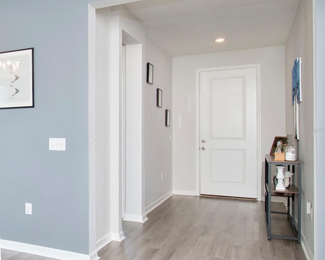 1696 Wilson Prairie Cir, Groveland, FL 34736 - hall featuring light wood-style floors and recessed lighting